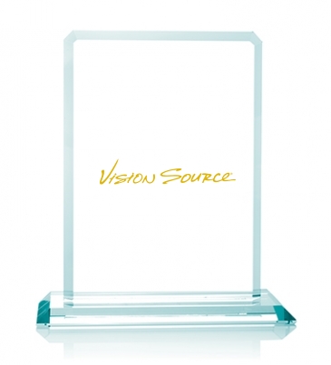 Clipped Jade Crystal Award