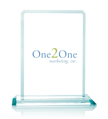 Clipped Jade Crystal Award