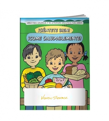 Coloring Book: Eat Healthy (Spanish)