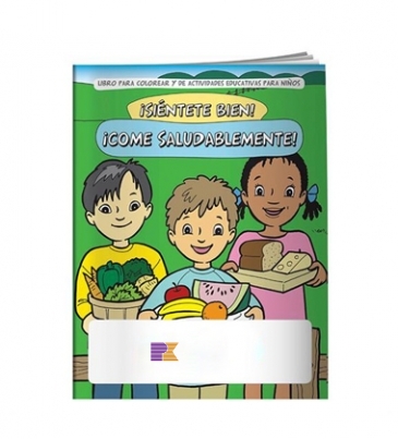 Coloring Book: Eat Healthy (Spanish)