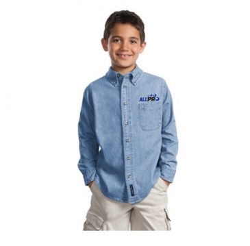 Port & Company - Youth Long Sleeve Value Denim