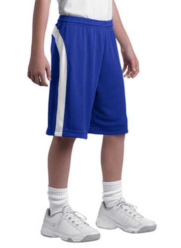 Sport-Tek Youth Dry Zone Colorblock Short.
