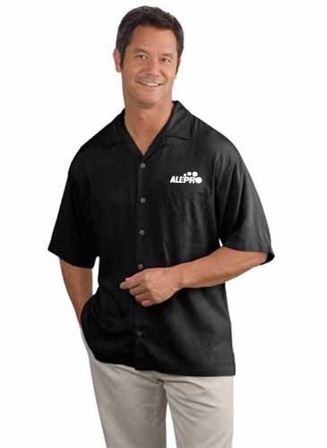 Port Authority Signature - Palm Tree Jacquard Camp Shirt