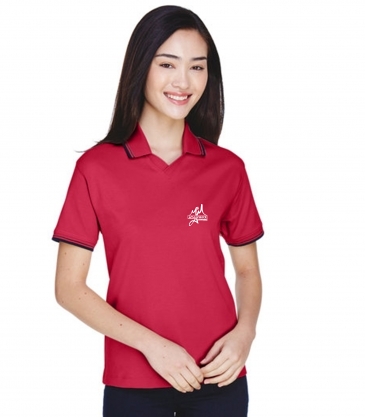 Ladies' Tipped Perfect Pima Interlock Polo