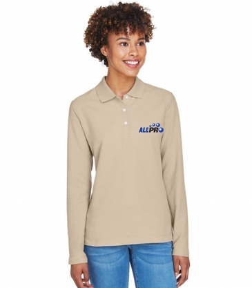 Devon & Jones Ladies' Pima Piqué Long-Sleeve Polo