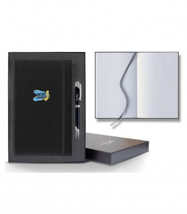 Tucson Banded Medio Lined White Page Journal Gift Set