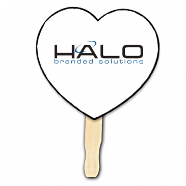 Heart Shape Hand Fan, Full Color Digital
