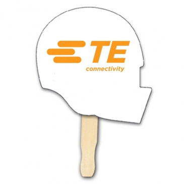 Helmet Shape Hand Fan, Full Color Digital