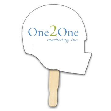 Helmet Shape Hand Fan, Full Color Digital