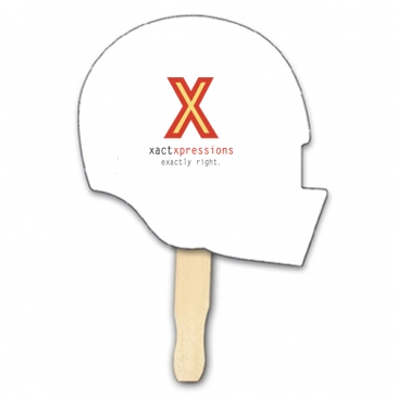 Helmet Shape Hand Fan, Full Color Digital