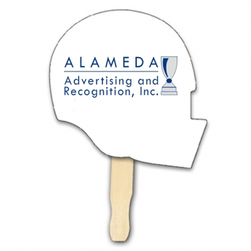 Helmet Shape Hand Fan, Full Color Digital