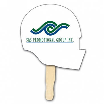 Helmet Shape Hand Fan, Full Color Digital