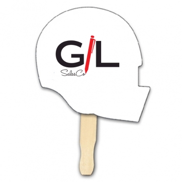 Helmet Shape Hand Fan, Full Color Digital