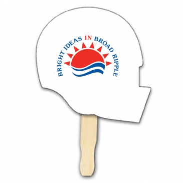 Helmet Shape Hand Fan, Full Color Digital