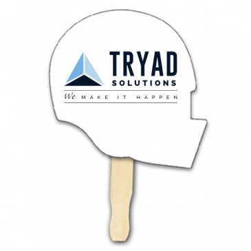 Helmet Shape Hand Fan, Full Color Digital