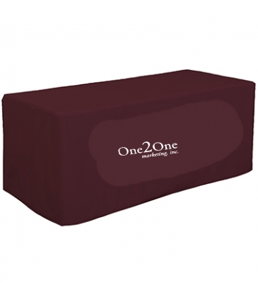 6' Decobrite™ Three-Sided Table Cover (Full-Color Imprint, One Lo