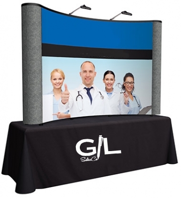 8' ARISE Tabletop Display Kit (Mural with Fabric Ends)