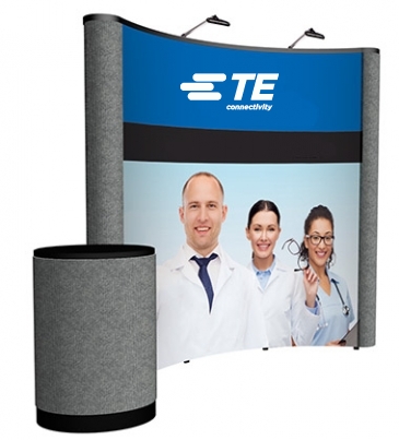 8' Curved ARISE Floor Display Kit (Mural with Fabric Ends)