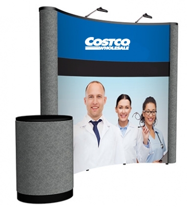 8' Curved ARISE Floor Display Kit (Mural with Fabric Ends)