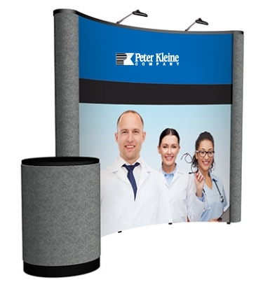 8' Curved ARISE Floor Display Kit (Mural with Fabric Ends)