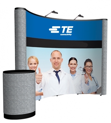 10' Curved ARISE Floor Display Kit (Mural with Fabric Ends)