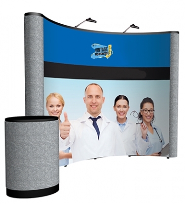 10' Curved ARISE Floor Display Kit (Mural with Fabric Ends)