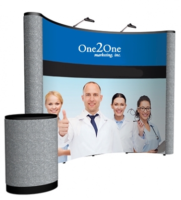 10' Curved ARISE Floor Display Kit (Mural with Fabric Ends)