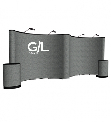 20' Gullwing ARISE Floor Display Kit (Fabric)