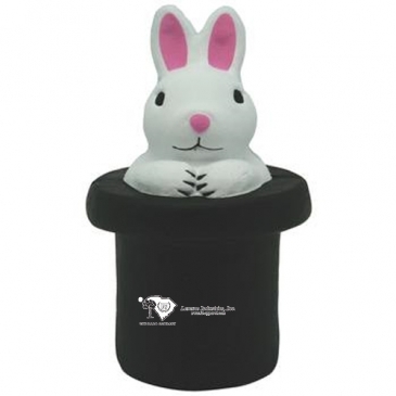 Magic White Rabbit in Top Hat Stress Reliever