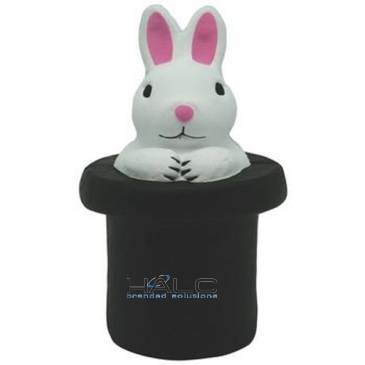 Magic White Rabbit in Top Hat Stress Reliever
