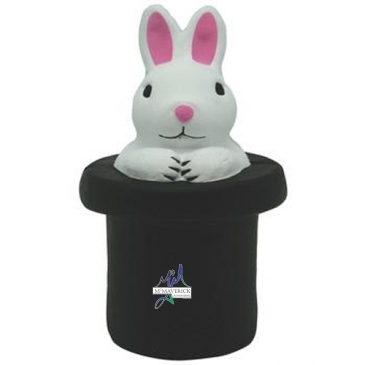 Magic White Rabbit in Top Hat Stress Reliever