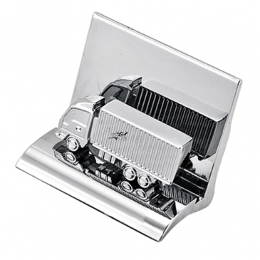 Chrome Metal Business Card Holder - Container