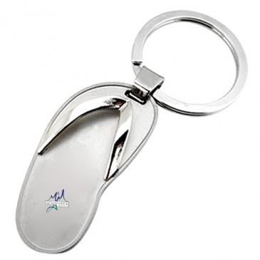 Metal Flip-Flop Sandal Keychain