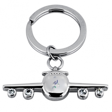 Jeweled Airplane Key Chain