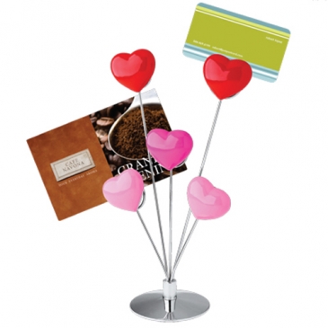 5-heart Memo/Photo Holder