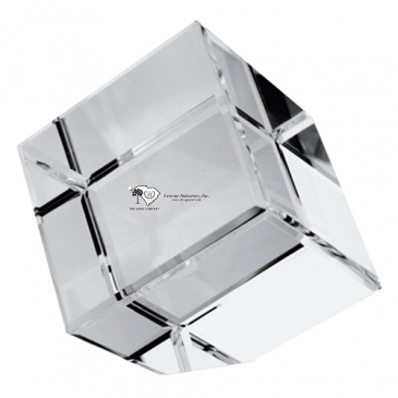 Beveled Standing Crystal Cube