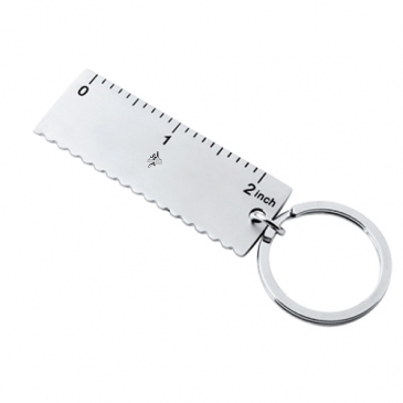 Metal Ruler Tool Keychain