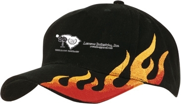 Brushed Heavy Cotton with Flame Embroidery