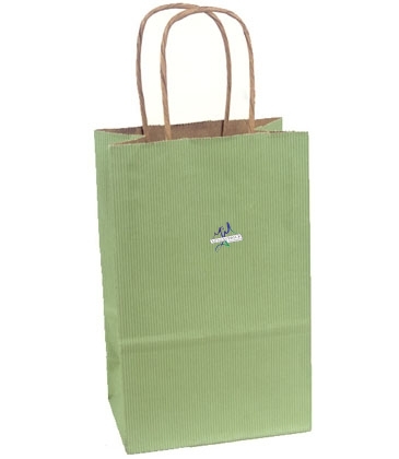Premium Tinted Stripe Paper Shopping Bag-Colors 5X3X8