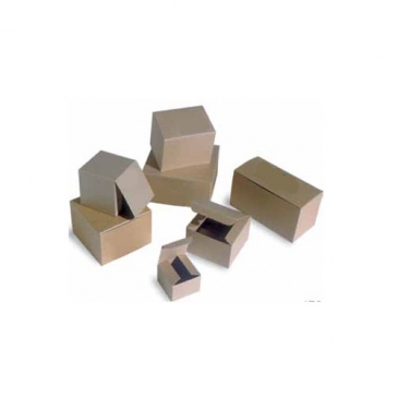 Natural Kraft Groove Folding Gift Box 2x2x2