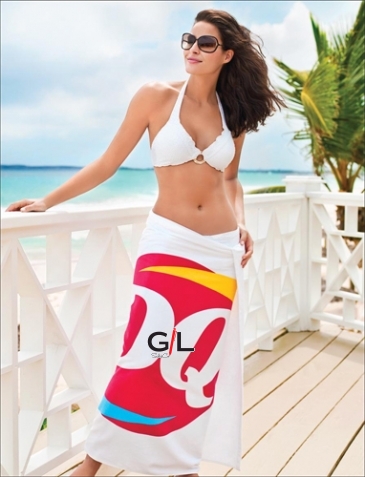 Superior Weight 35" x 60" White Beach Towel