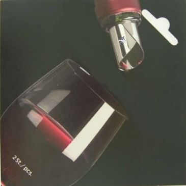 2 Pack DropStop® Wine Pourer w/Grape Motif & Solid Rack Card