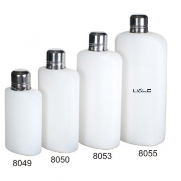 6 Oz. Plastic Travel Flask w/Stainless Steel Top