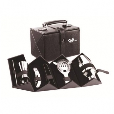 Cocktail Bar Set w/Case