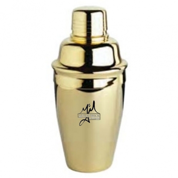 8 Oz. Gold Plated Tavern Cocktail Shaker Set