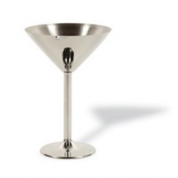 7 Oz. Stainless Steel 3 Piece Crisp Martini Glass