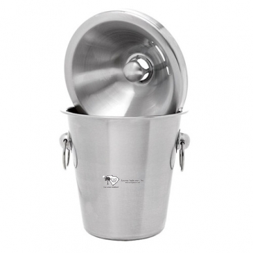 New World Style Brushed Stainless Steel Personal Spittoon
