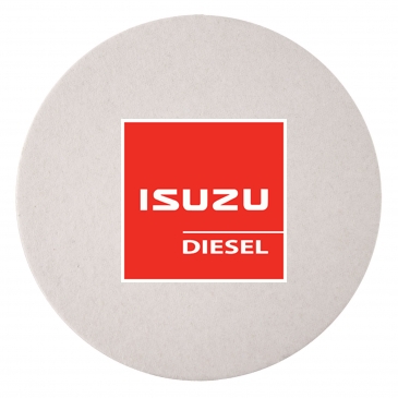 40 PT 3.5" High Density Pulp Board Coasters Round