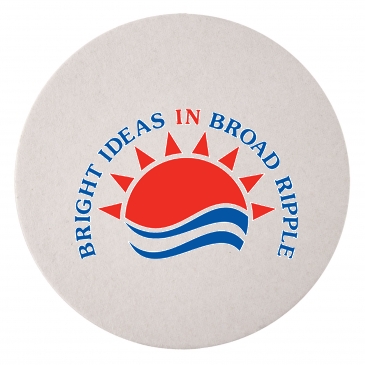 40 PT 3.5" High Density Pulp Board Coasters Round