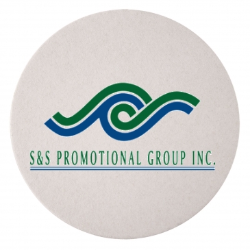 60 PT 3.5" High Density Pulp Board Coasters Round